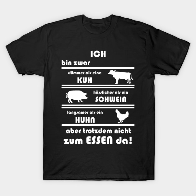 Vegan Vegetarier Tierwohl Gesund Essen T-Shirt by FindYourFavouriteDesign